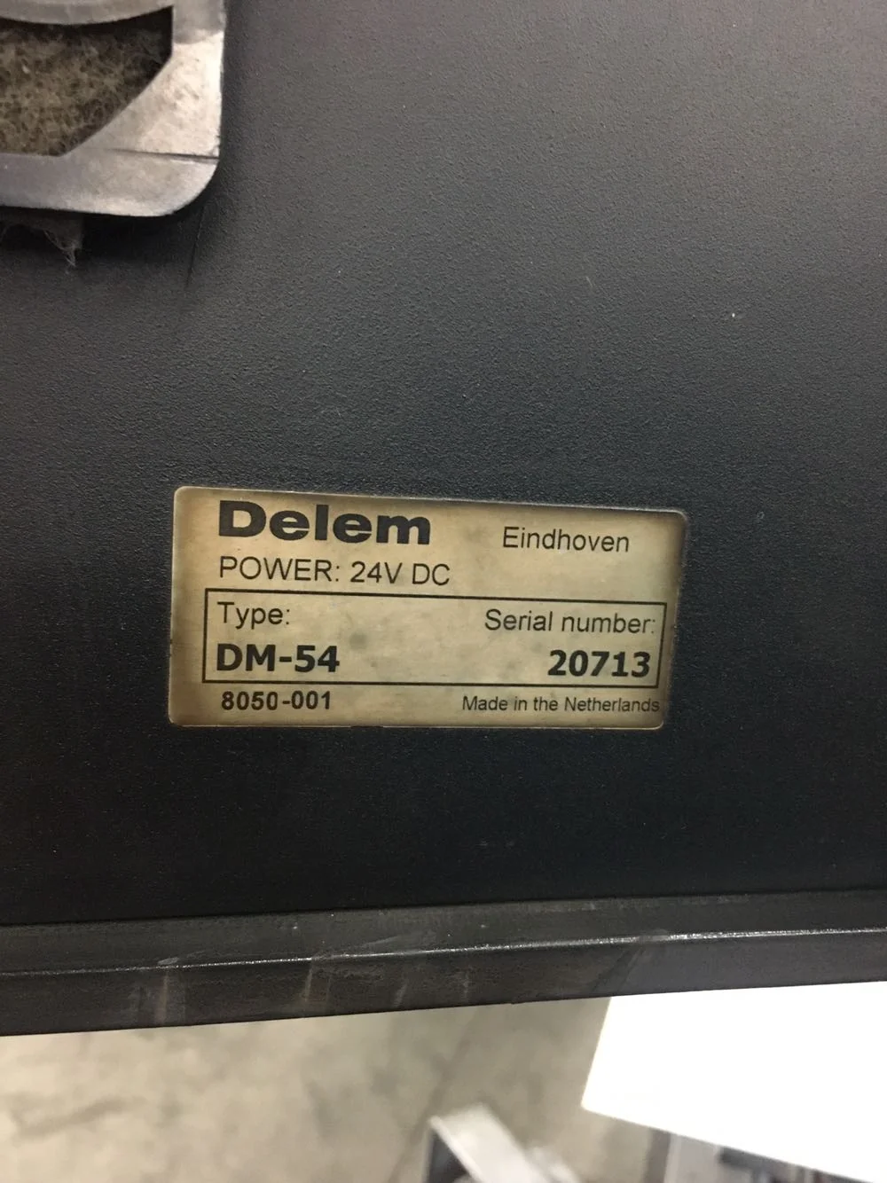Delem DM-54 original CRT with model label